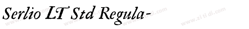 Serlio LT Std Regula字体转换